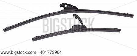 Set Of Two New Modern Frameless Car Windshield Wipers Blades Different Length With J-hook Arm And Op
