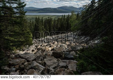 Kurums In The Mountains Of The Urals, Stone River