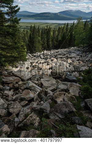 Kurums In The Mountains Of The Urals, Stone River