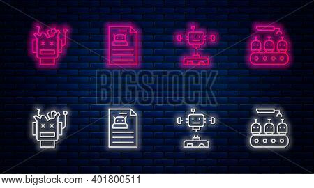 Set Line Technical Specification, Disassembled Robot, Broken And Industrial Production Of Robots. Gl