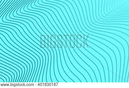 Abstract Horizontal Striped Background. Ultra Thin Abstract Wavy Lines On Blue