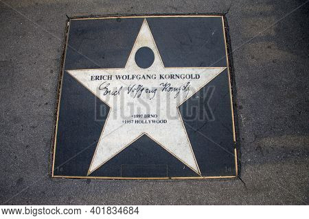 Star Of Erich Wolfgang Korngold, Walk Of Fame, Kerntner Strasse, Vienna, Austria 05 November 2018
