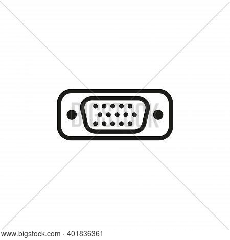 Vga card icon isolated on white background from cryptocurrency collection. Vga card icon trendy and modern Vga card symbol for logo, web, app, UI. Vga card icon simple sign. Vga card icon flat vector illustration for graphic and web design,Vga card
