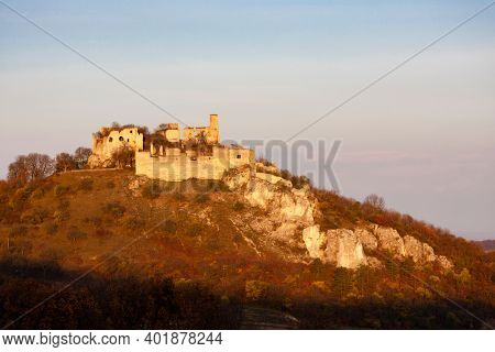 Falkenstein Castle in autumn, Austria