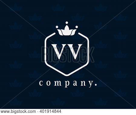 Minimal Letter Vv Monogram Design, Outstanding Elegant Trendy Artistic And Iconic Vv Emblem Design F