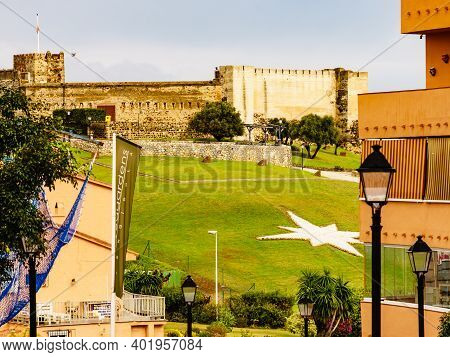 Fuengirola, Malaga, Spain - January 25, 2020: Sohail Castle, Historical Fortification For Coastal De