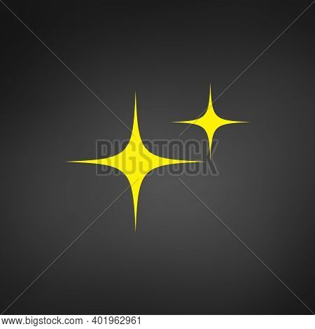 Shine Star Icon. Stock Vector Illustration Isolated On White Background.