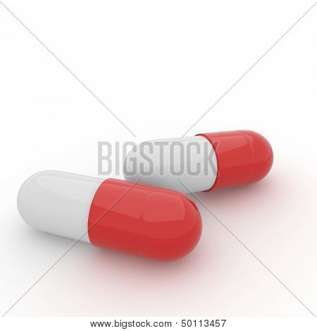 3D Render Of Pills