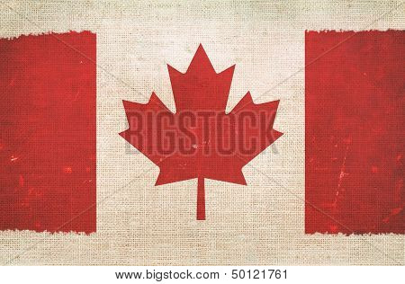 Canada Flag On Canvas