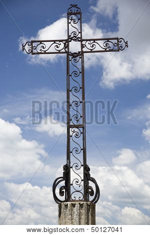 Mettalic Cross and sky