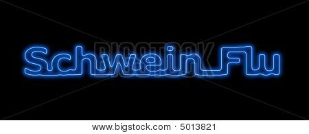 Schwein influenza Neon blå sort