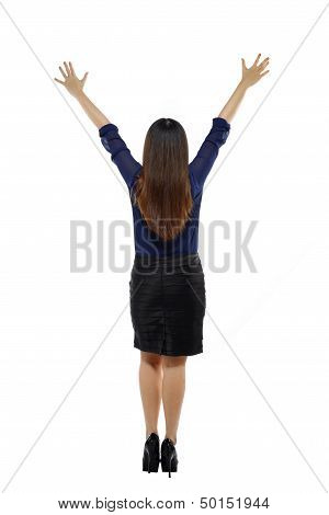Fullbody Business Woman From Behind