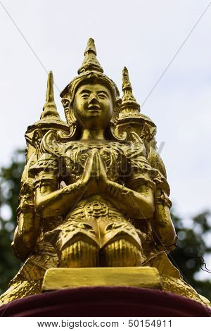 Sitting Deva Statue