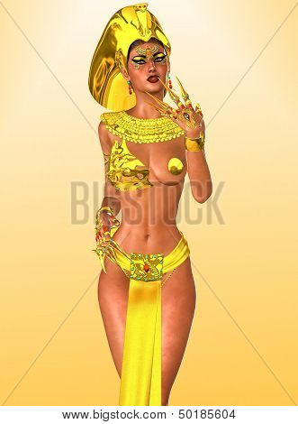 Egyptian woman in gold