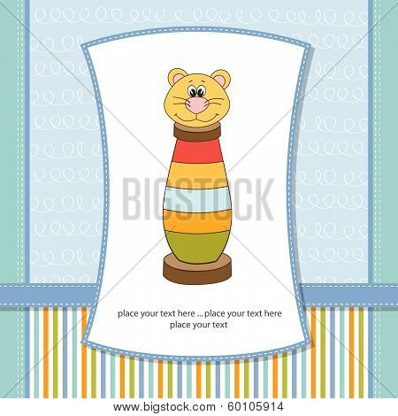 Childish Card With Toy