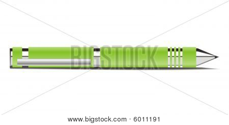 Penna a sfera verde
