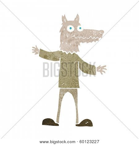 cartoon wolf man