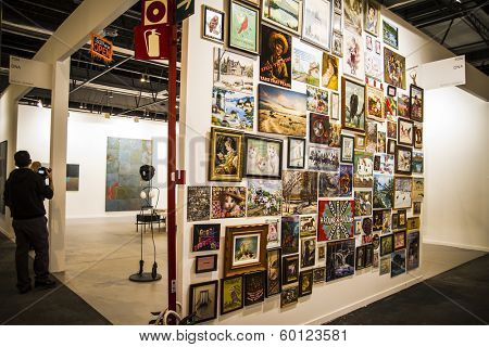 MADRID, SPAIN - 19 FEBRUARY 2014.Sculpture.Begins 2014 ARCO, the International Contemporary Art Fair in Madrid, Spain