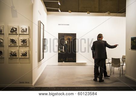 MADRID, SPAIN - 19 FEBRUARY 2014.Sculpture.Begins 2014 ARCO, the International Contemporary Art Fair in Madrid, Spain