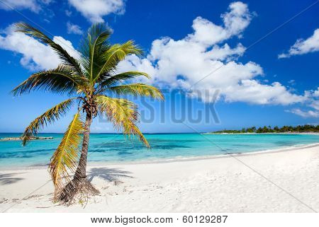 Beautiful tropical beach at Exuma Bahamas