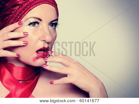 girl with blurred make up