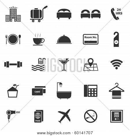 Hotel Icons On White Background
