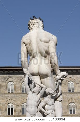 Neptune statue in Florence Italy