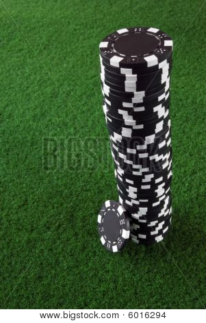 Černá hromada poker žetony
