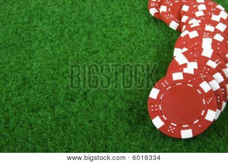 Červená poker žetony