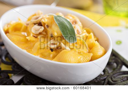 Macaroni and cheese with butternut squash