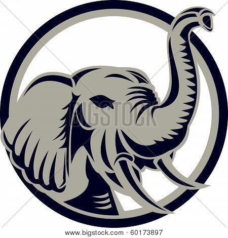 Elephant Head Front Retro