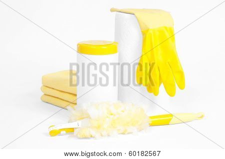 cleaning supplies yellow (stuff)