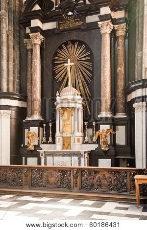 Inside The Cathedral  Of Saint Bavo