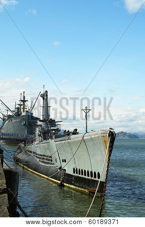 USS Pampanito a Balao-class diesel-electric submarine earned six battle stars for WW II service