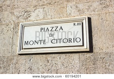 Rome, Piazza di Monte Citorio