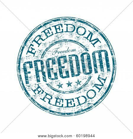 Freedom grunge rubber stamp