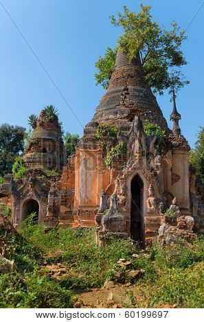 Ruins Of Ancient Burmese Buddhist Pagodas
