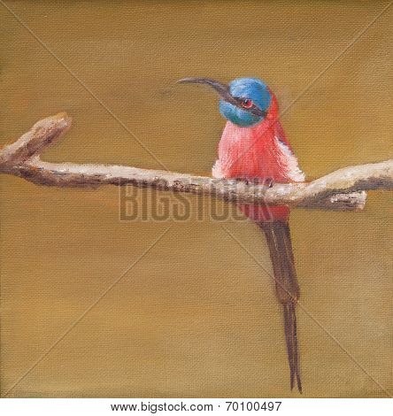 Painting Of Carmine Bee Eater