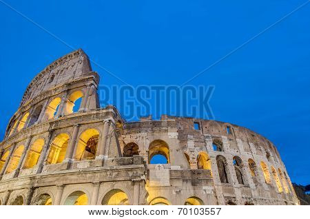 The Colosseum, Or The Coliseum In Rome, Italy