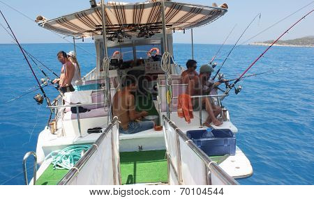 Tourists on a fishing trip