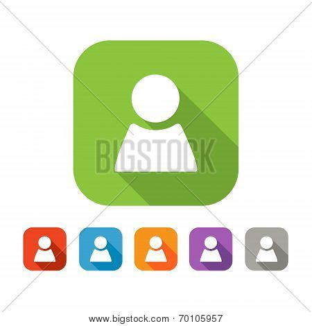 Color set of flat person icon