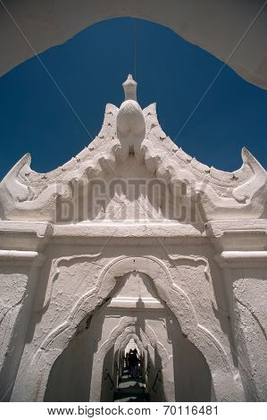 Entrance Gate To Hsinbyume Pagoda In Myanmar.