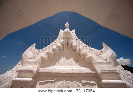 Entrance Gate To Hsinbyume Pagoda In Myanmar.