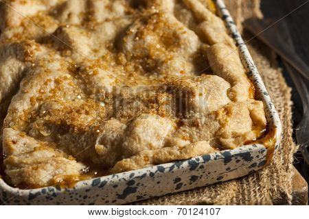Homemade Flakey Peach Cobbler