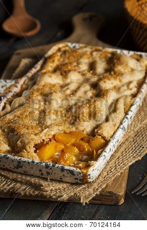 Homemade Flakey Peach Cobbler