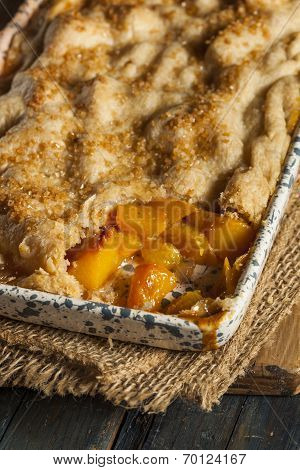 Homemade Flakey Peach Cobbler