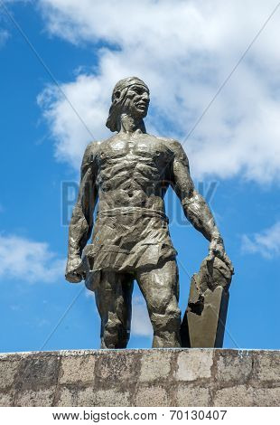 Statue of an ancient Inca ruler, Ruminahui