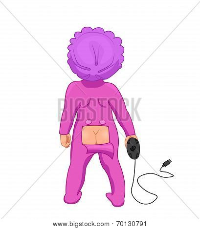 Baby And Computer Mouse