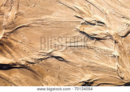 Sand Surface With The Relief Formed By Water Currents