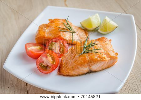 Roasted Salmon Steak